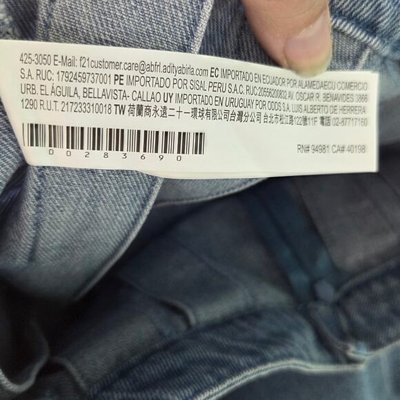 Forever21 Womens Pleated Denim Mini Skirt Size Small - Picture 5 of 5